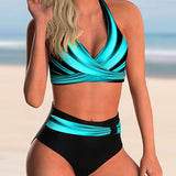 Rachel | Printed Crossover Bikini Set