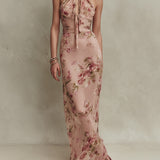 Rachel | Floral Chiffon Maxi Dress
