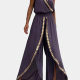 Amelia | Mono Dress With Gold Details