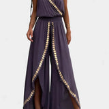 Amelia | Mono Dress With Gold Details