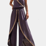 Amelia | Mono Dress With Gold Details