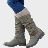Rachel | Tall Boot with Woven Mesh