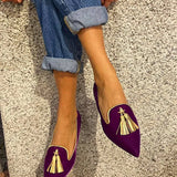 Amelia | Boho Fringe Slip-Ons
