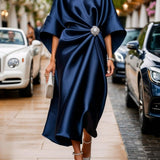 Fawn | Shimmer Satin Maxi Dress