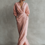 Isabella | Pink Linen Maxi Dress