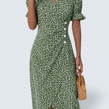 Isabella | Floral V Neck Dress