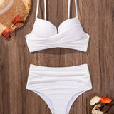 Maya | High-Support Crossover High-Waist Bikini