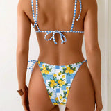 Hannah | Lemon Print Triangle Bikini