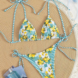 Hannah | Lemon Print Triangle Bikini