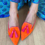 Amelia | Boho Fringe Slip-Ons