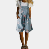 Hannah | Floral Denim Jumpsuit