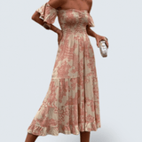 Naomi | Off the Shoulder Midi Dress