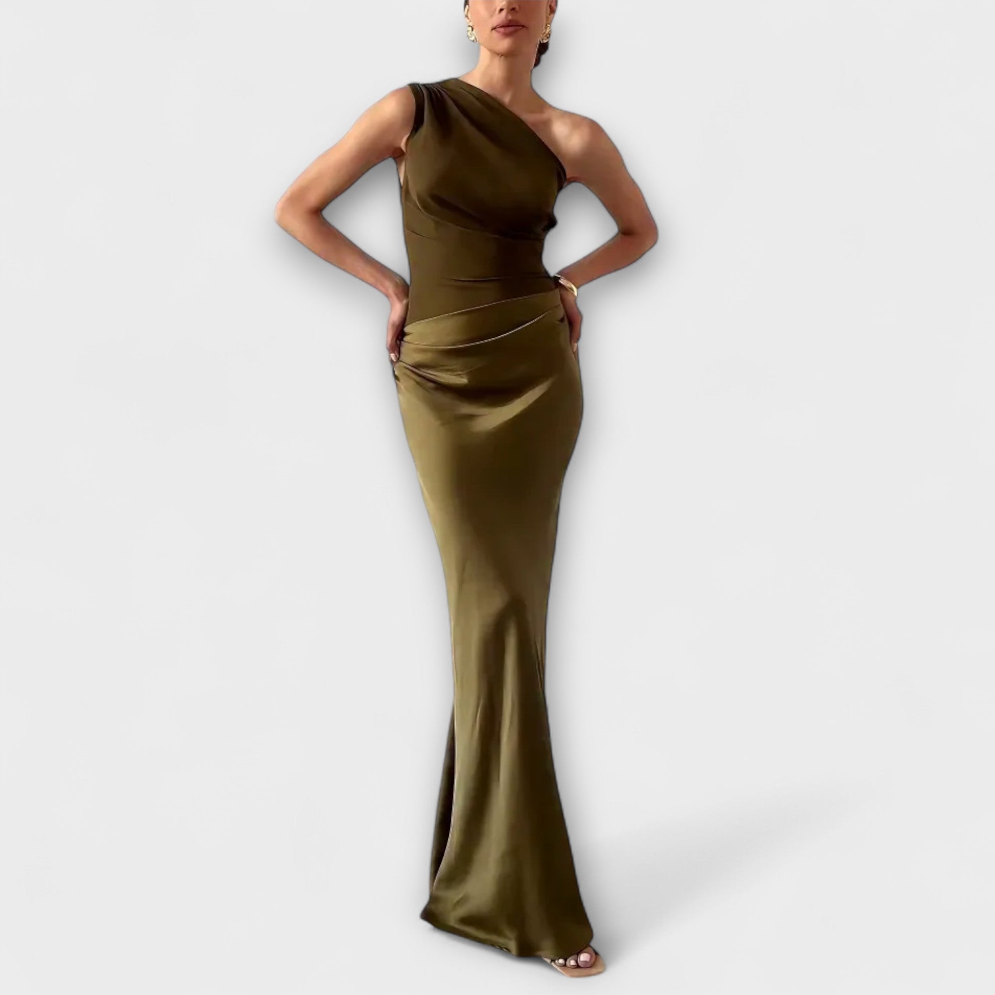 Ava | Asymmetrical Satin Dress