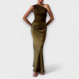 Ava | Asymmetrical Satin Dress