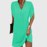Hilary | Draped V-Neck Dress