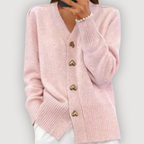 Helena | Heart Button Knit Cardigan