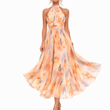 Chloe | Watercolour Halter Dress