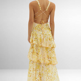Blanche | Chiffon Layered Long Dress