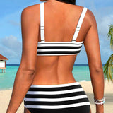 Isla | High Waist Striped Bikini