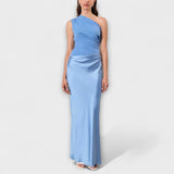 Ava | Asymmetrical Satin Dress