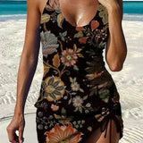 Grace | Floral Tankini with Tummy-Control Shorts