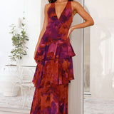 Blanche | Chiffon Layered Long Dress