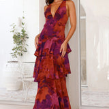 Blanche | Chiffon Layered Long Dress