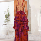 Blanche | Chiffon Layered Long Dress