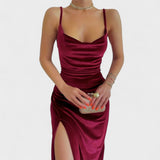 Amelia | Velvet Dress with Slit