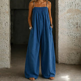 Chloe | Denim Wide Leg Jumpsuit