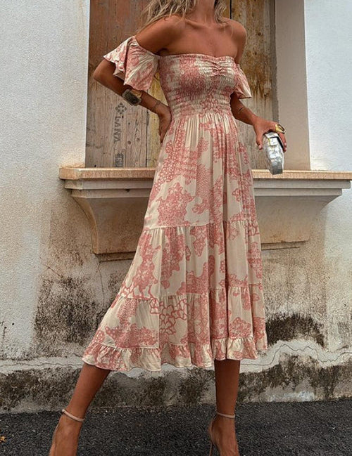 Naomi | Off the Shoulder Midi Dress