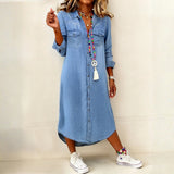 Ava | Long Denim Shirt Dress