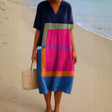 Evelyn | Vibrant Colour Block Dress