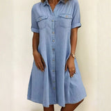 Lily | Casual Denim Midi Dress