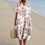 Evelyn | Vintage Floral Linen Dress