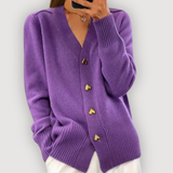 Helena | Heart Button Knit Cardigan