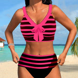 Isla | High Waist Striped Bikini
