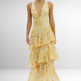 Blanche | Chiffon Layered Long Dress