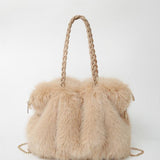 Violet | Plush Velvet Shoulder Tote