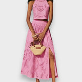 Evelyn | Pink Lace Set