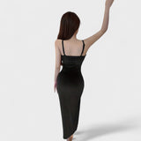 Amelia | Velvet Dress with Slit