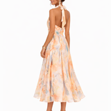 Chloe | Watercolour Halter Dress