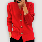 Helena | Heart Button Knit Cardigan