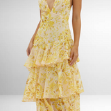 Blanche | Chiffon Layered Long Dress