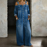 Emma | Off Shoulder Denim Jumpsuit