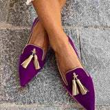Amelia | Boho Fringe Slip-Ons