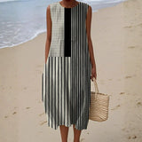 Claire | Monochromatic Striped Dress