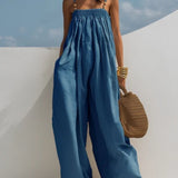Chloe | Denim Wide Leg Jumpsuit