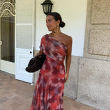 Nora | Watercolour Off-Shoulder Maxi Dress