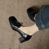 Amelia | Leather Loafer Pumps